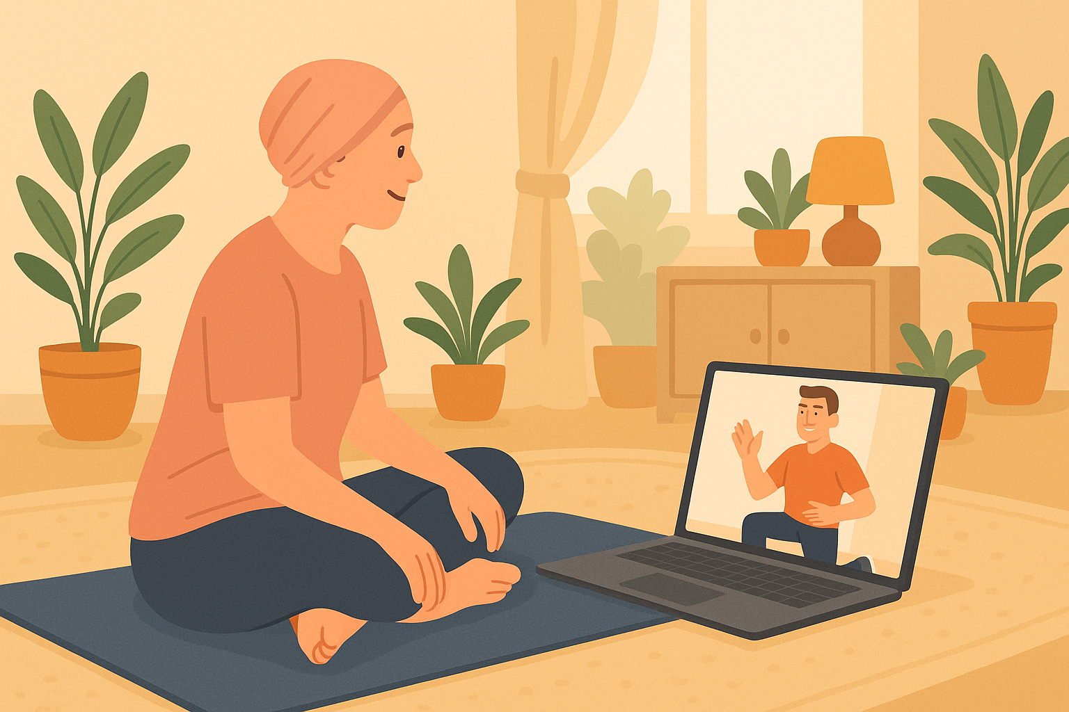  Entrenamiento online personalizado entre entrenador y paciente desde casa.